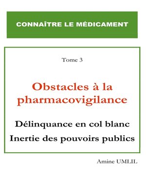 cover image of Obstacles à la pharmacovigilance